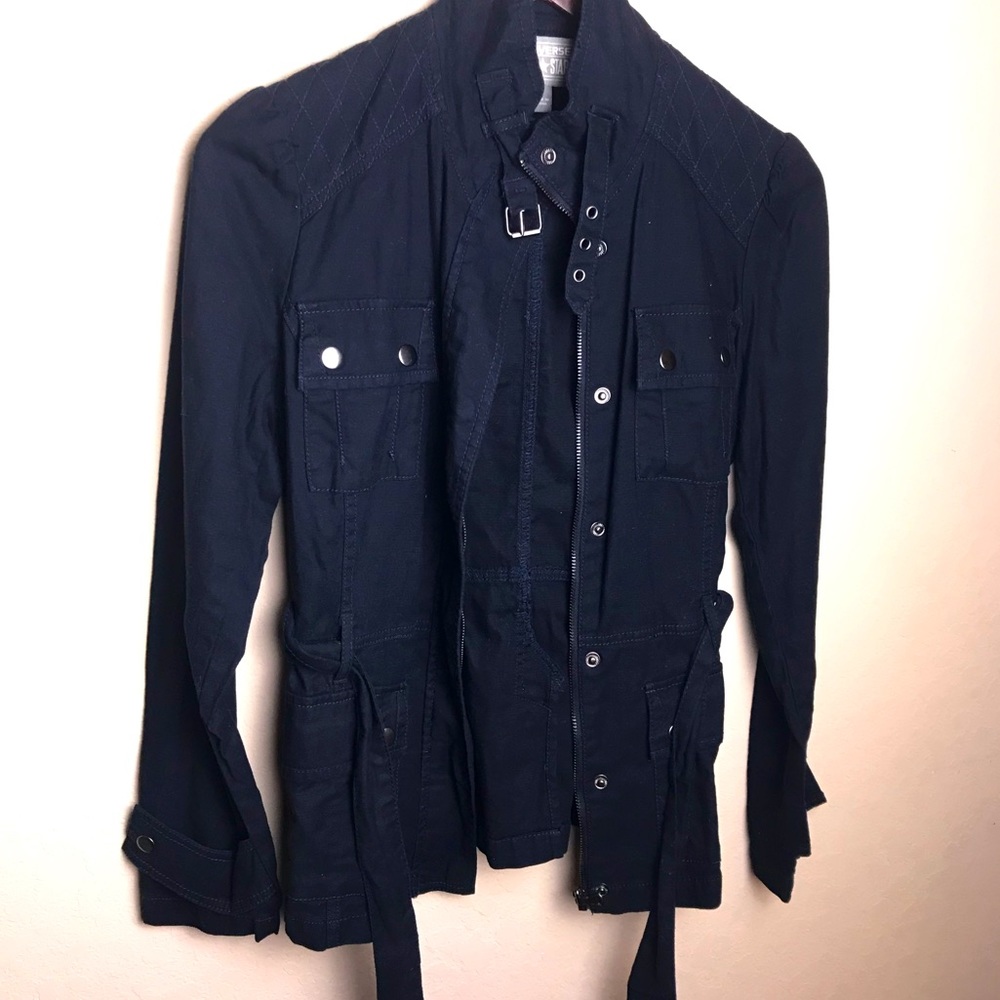 Converse one star utility canvas jacket small navy